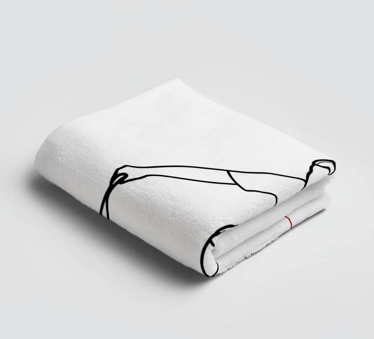 Squash Sport - Dessin au trait minimaliste serviette de bain de Viv Line Art