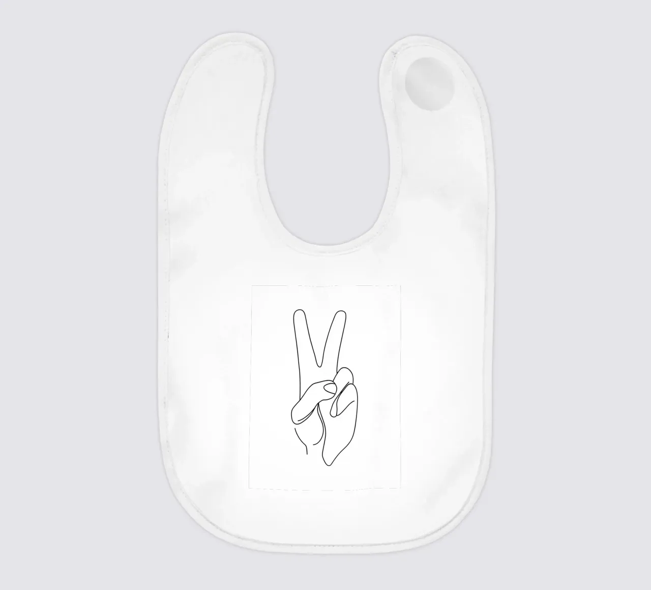 Victory - Minimalist Line Art baby bib by Viv Line Art