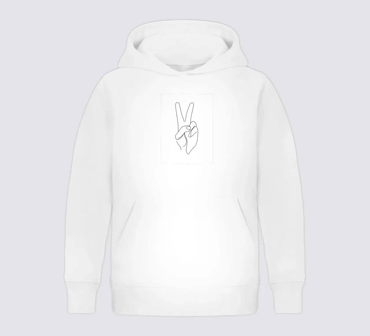 Victory - Minimalist Line Art kids hoodie by Viv Line Art