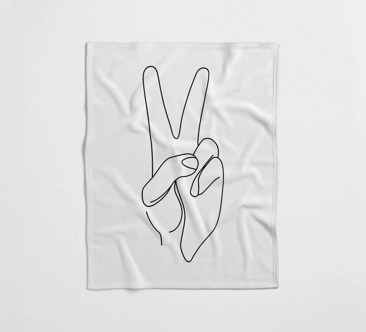 Victory - Minimalist Line Art fleece blanket by Viv Line Art