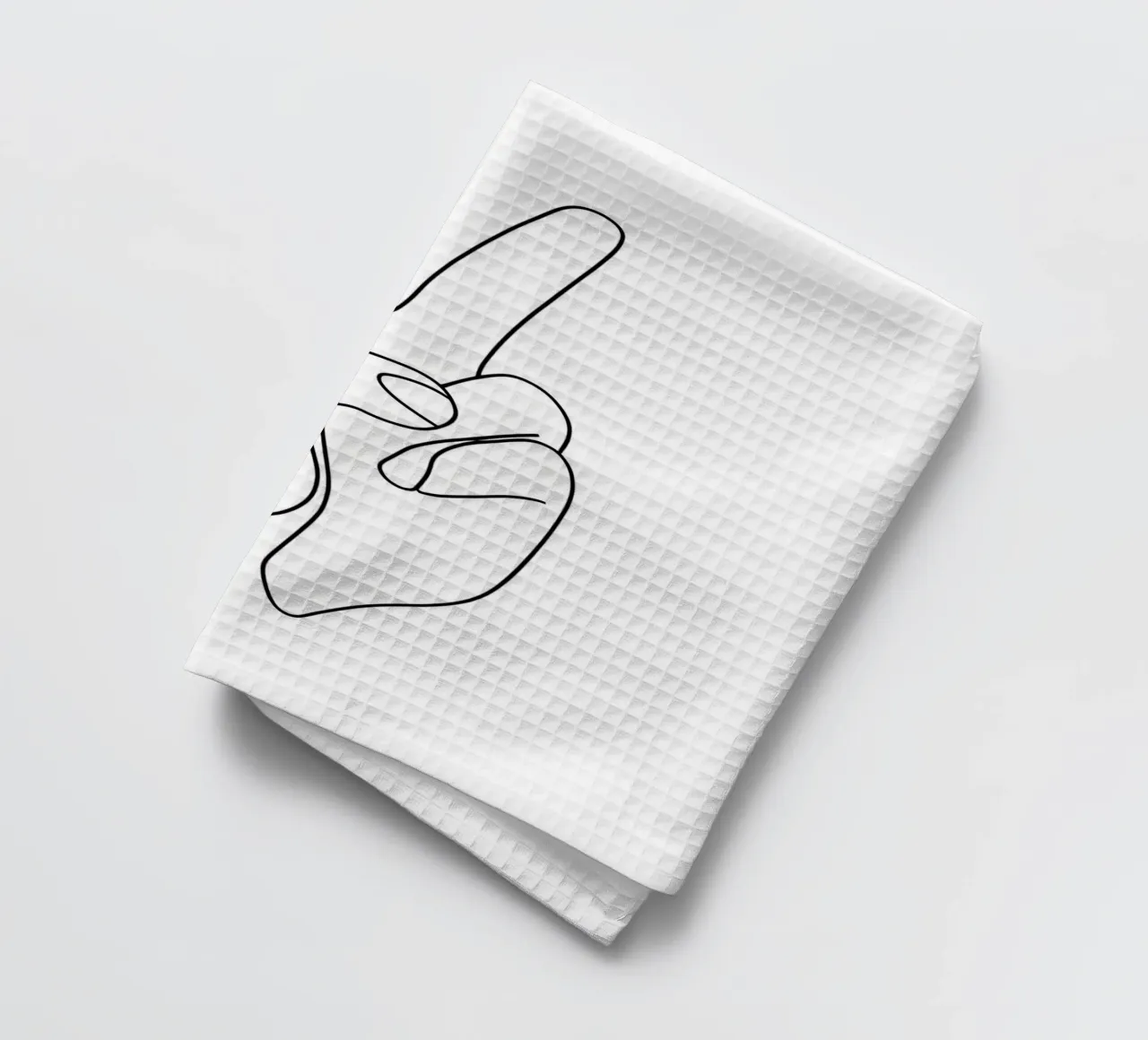 Victory - Minimalist Line Art tea towel by Viv Line Art