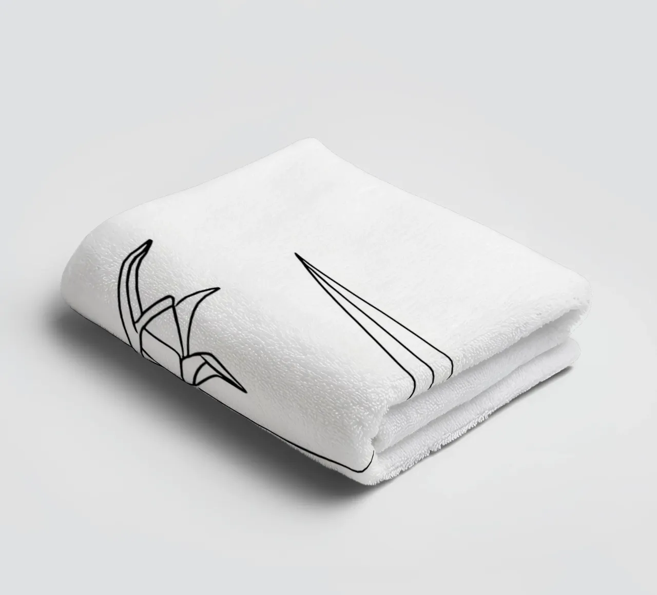 Origami - Line Art minimalista asciugamano da bagno da Viv Line Art