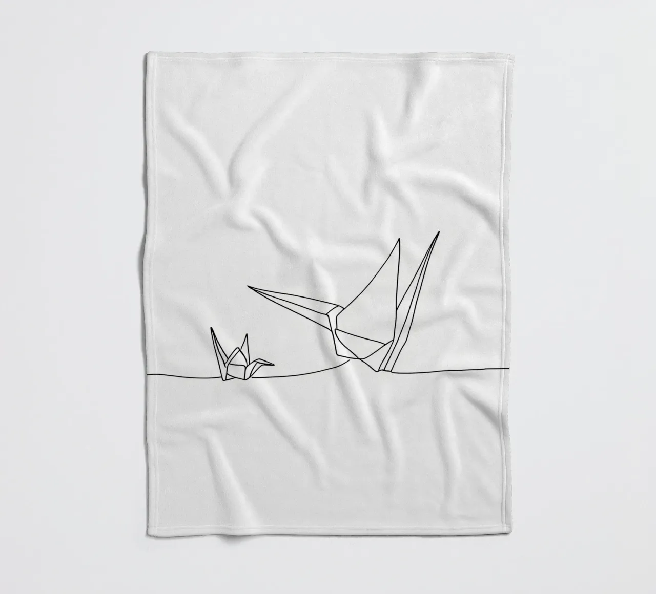 Origami - Line Art minimalista coperta in pile da Viv Line Art