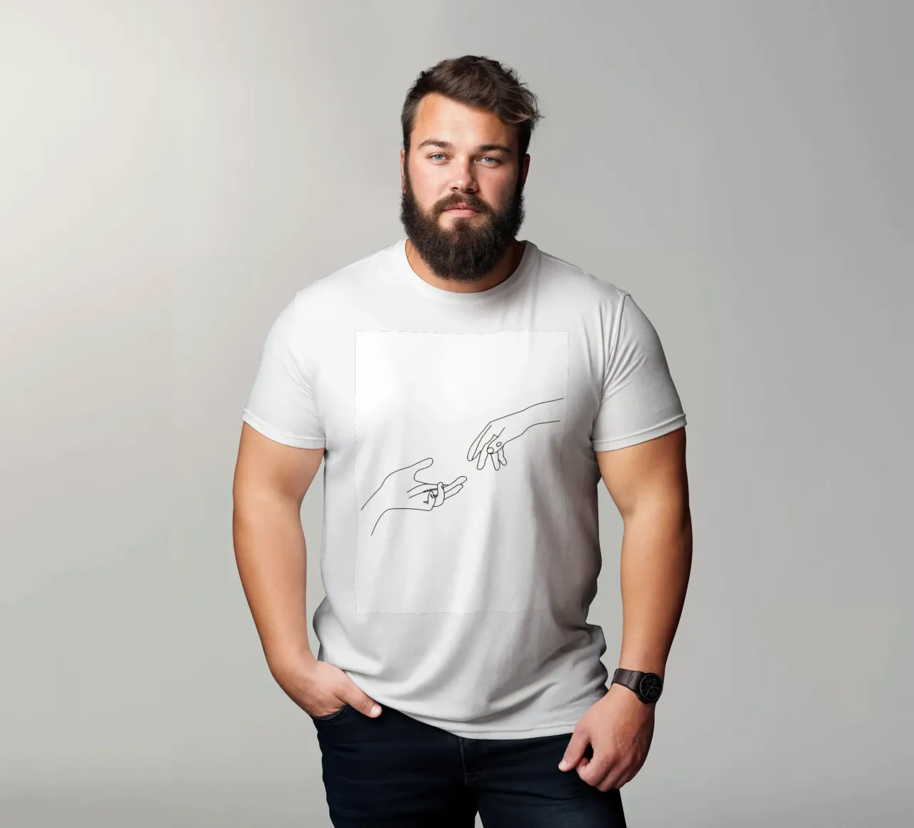 Unity - Line art minimalista t-shirt da Viv Line Art