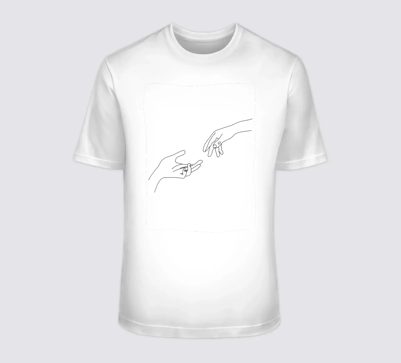 Eenheid - Minimalistische lijntekening t-shirt van Viv Line Art