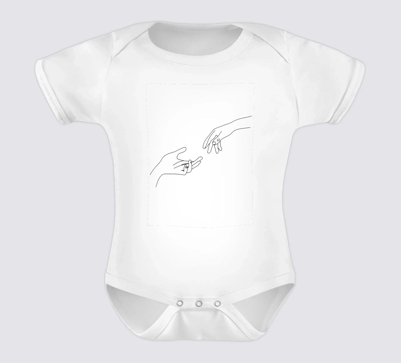 Unity - Line art minimalista body neonato maniche corte da Viv Line Art
