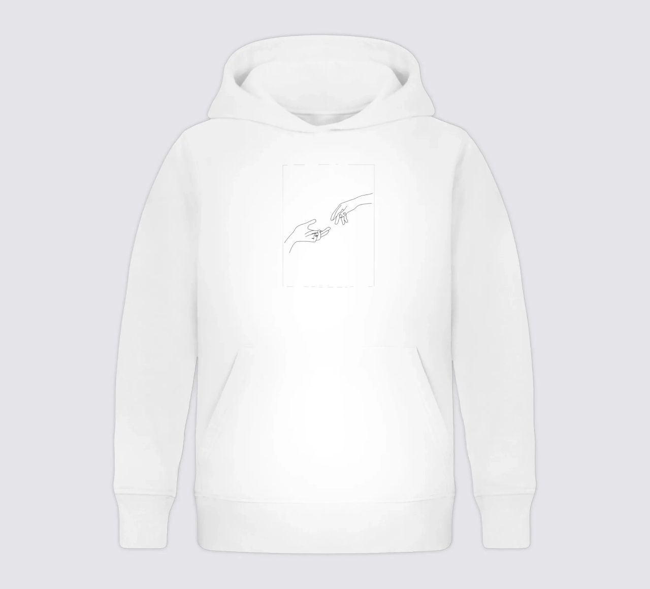 Unity - Line art minimalista felpa bambino con cappuccio da Viv Line Art