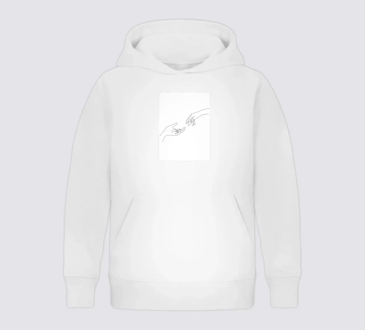 Unity - Line art minimalista felpa bambino con cappuccio da Viv Line Art