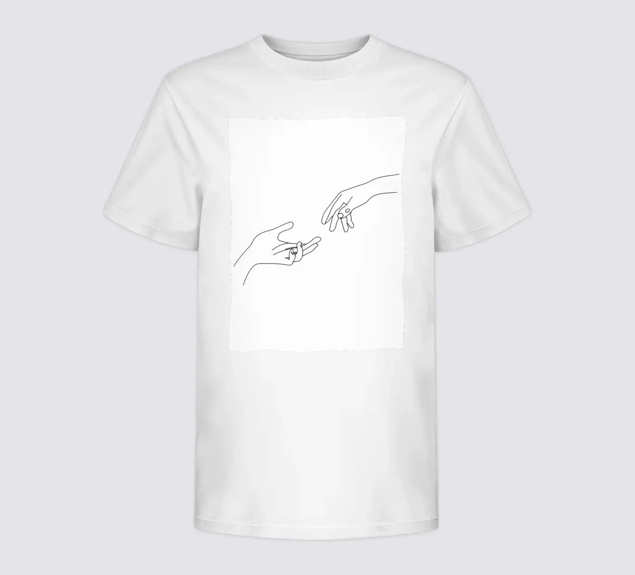 Unity - Minimalistische Linienkunst Kinder T-Shirt von Viv Line Art