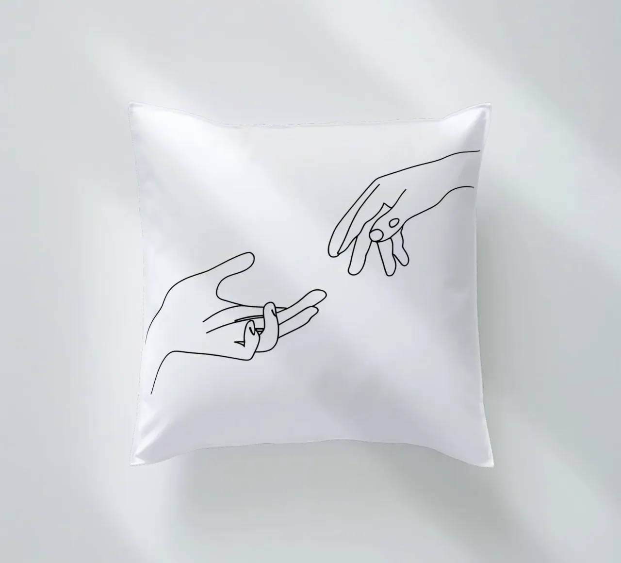 Eenheid - Minimalistische lijntekening kussen van Viv Line Art