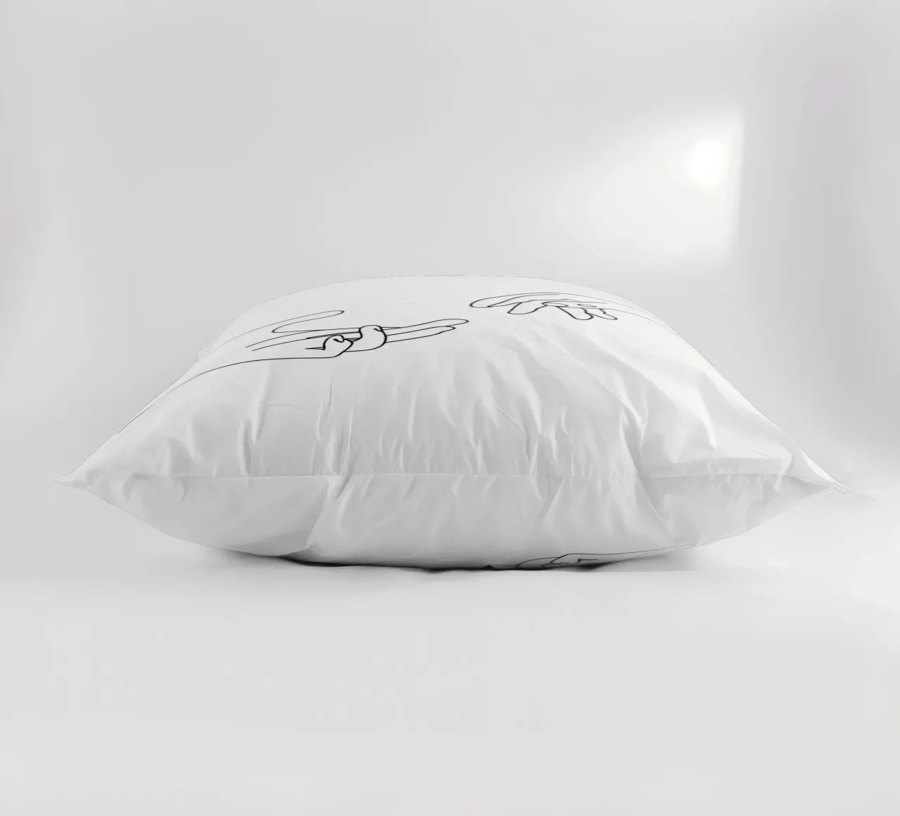 Unity - Minimalist Line Art decorative cushion by Viv Line Art