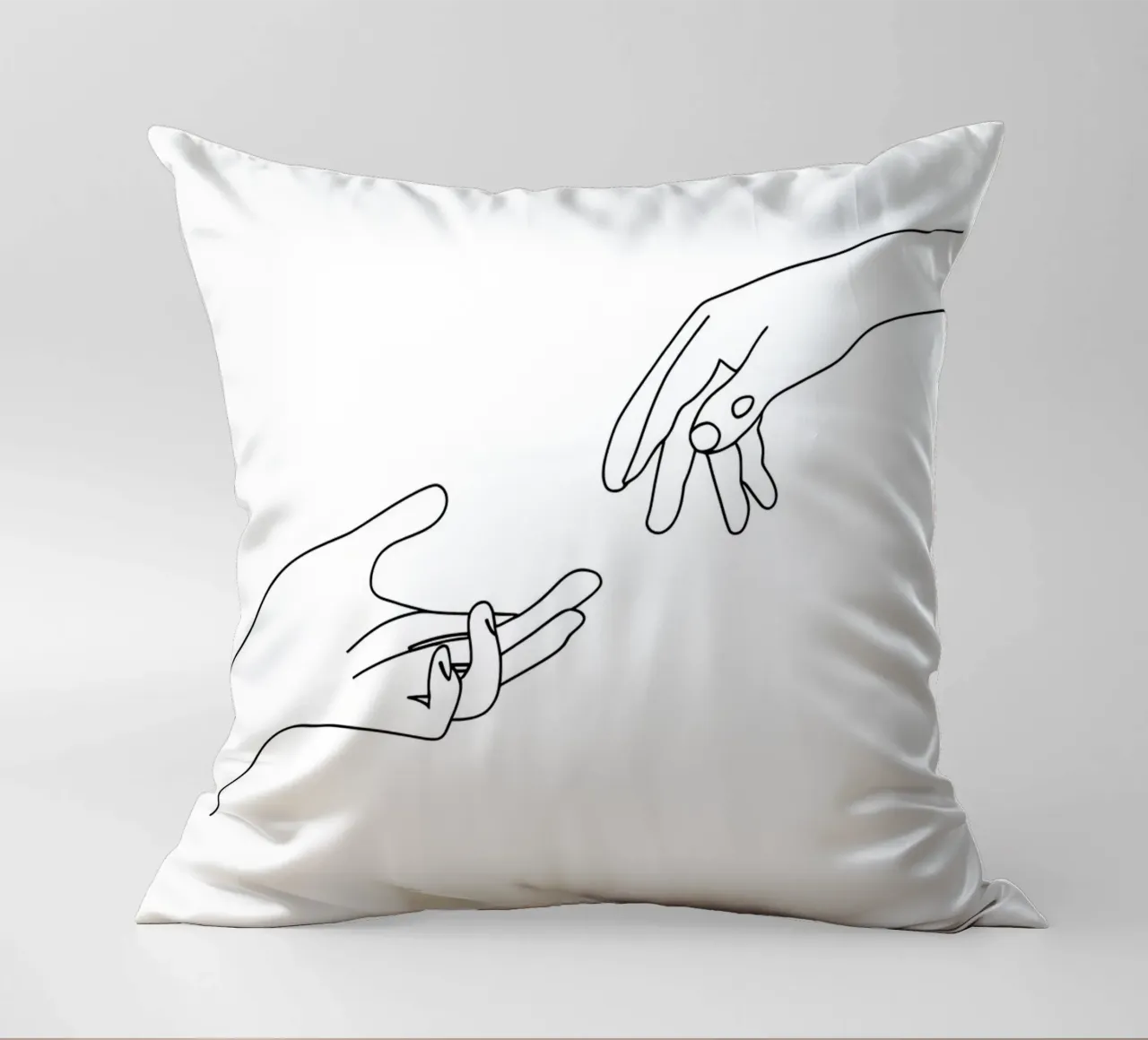 Eenheid - Minimalistische lijntekening kussen van Viv Line Art