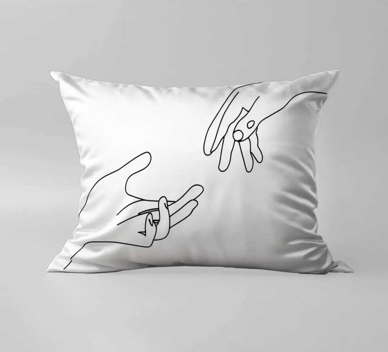 Unity - Minimalist Line Art decorative cushion by Viv Line Art