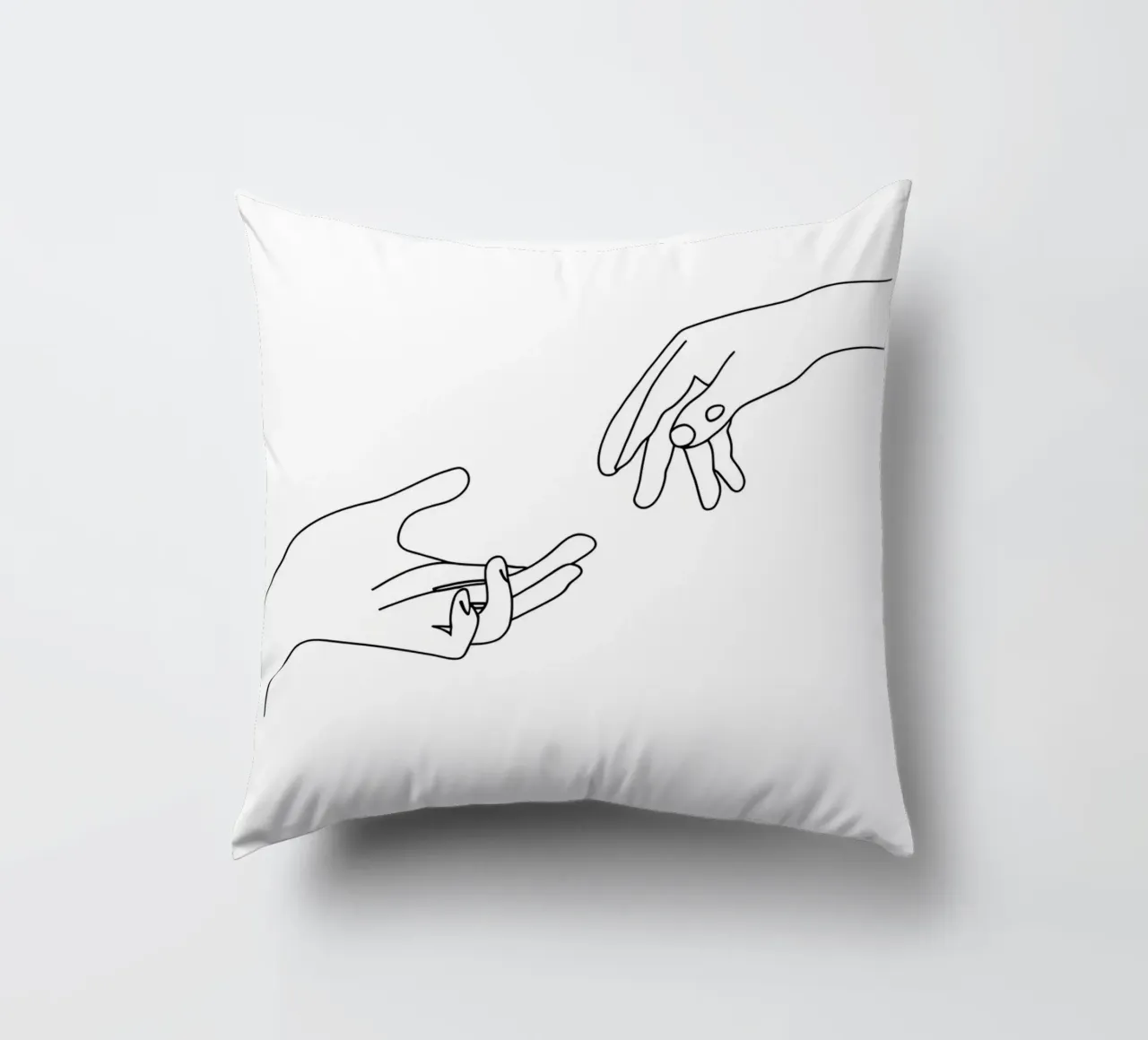 Eenheid - Minimalistische lijntekening kussen van Viv Line Art