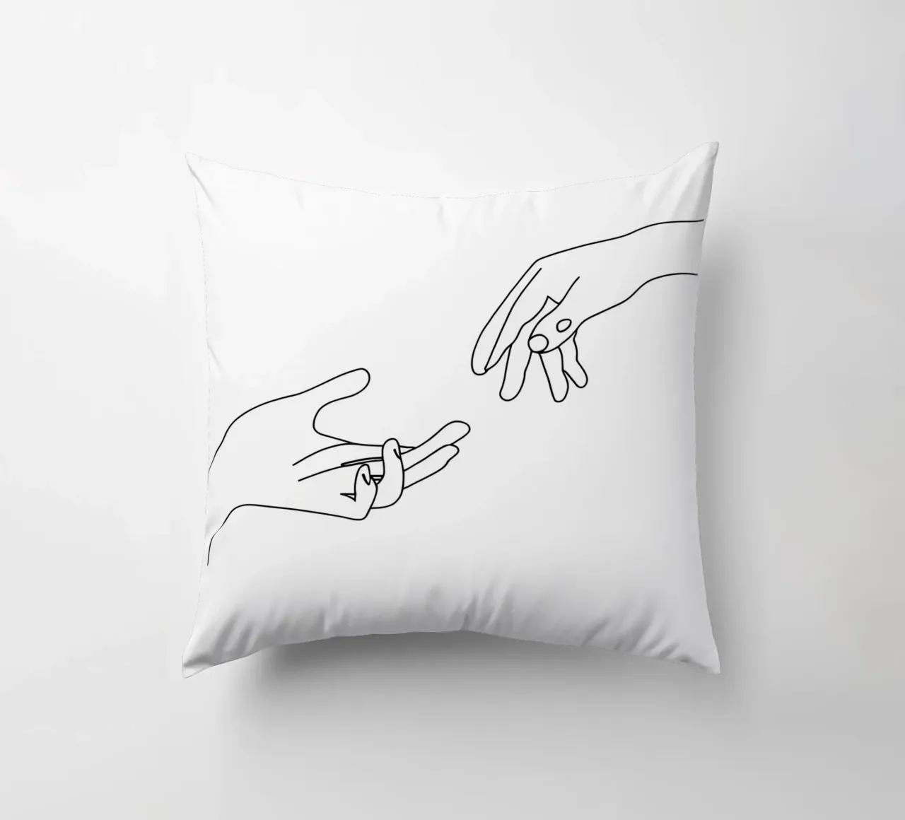 Eenheid - Minimalistische lijntekening kussen van Viv Line Art