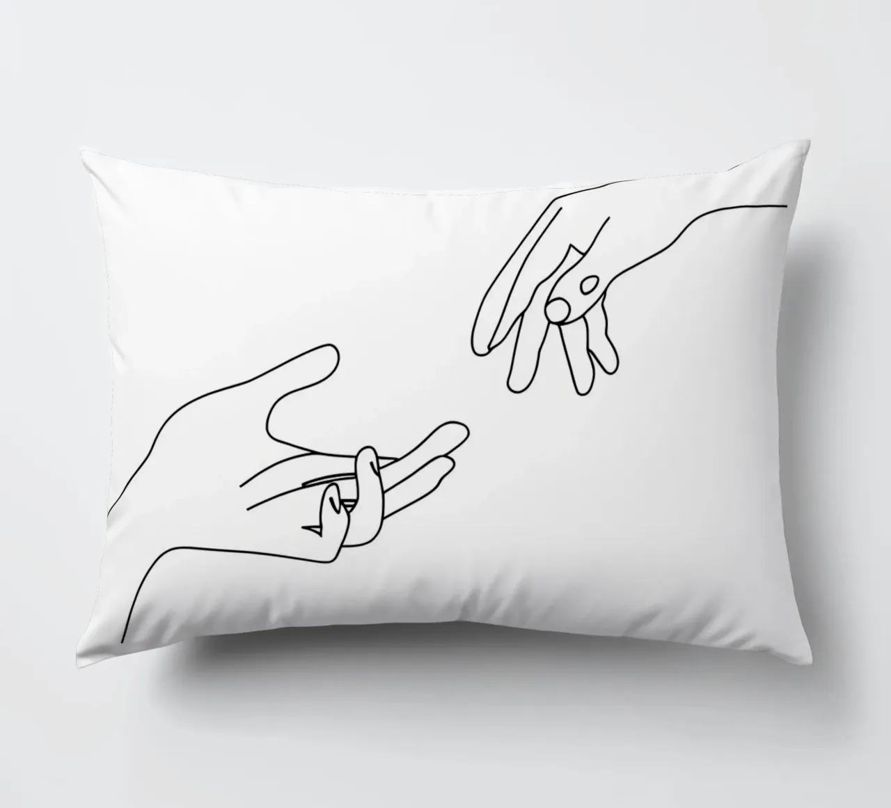 Eenheid - Minimalistische lijntekening kussen van Viv Line Art
