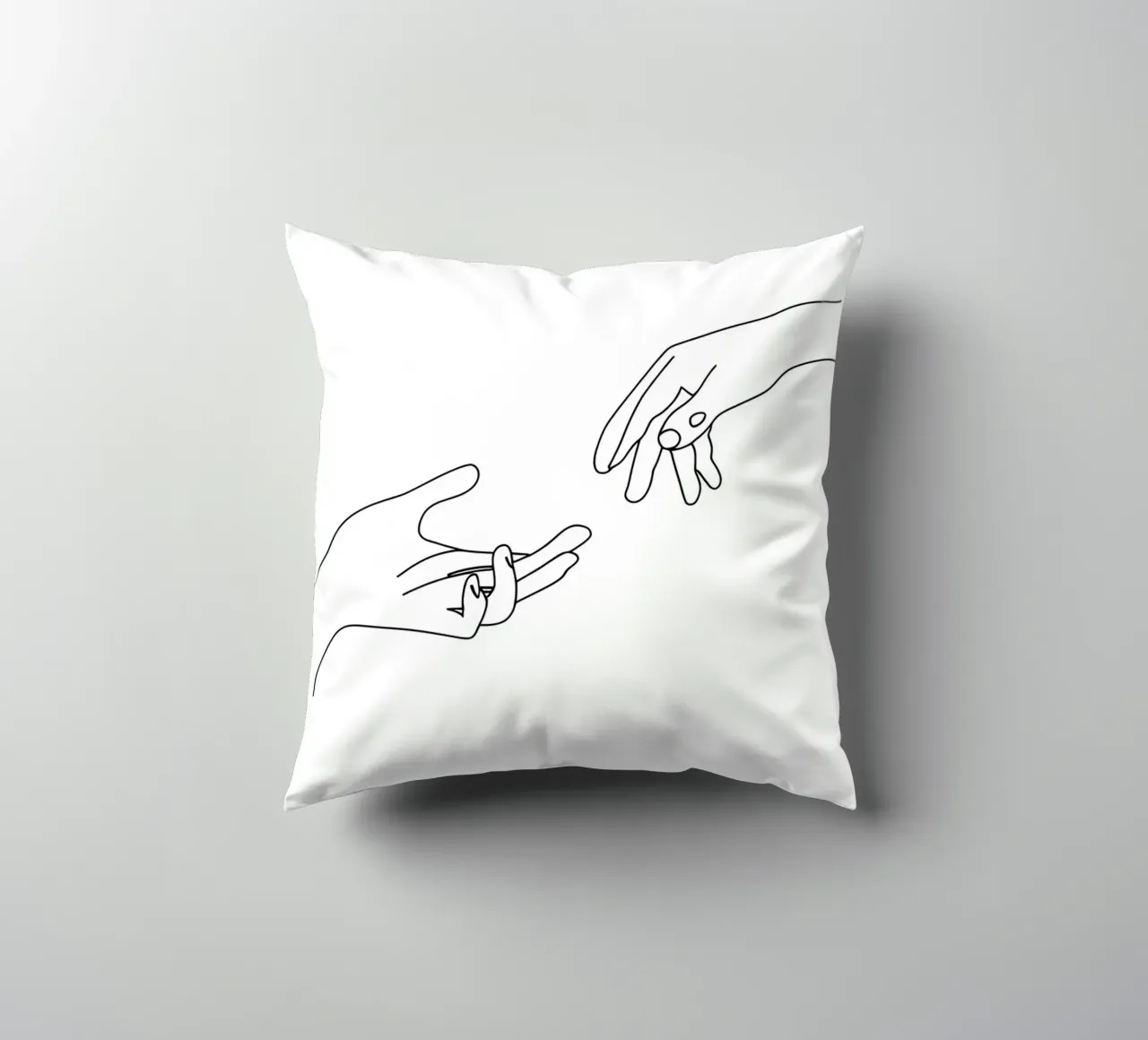 Eenheid - Minimalistische lijntekening kussen van Viv Line Art