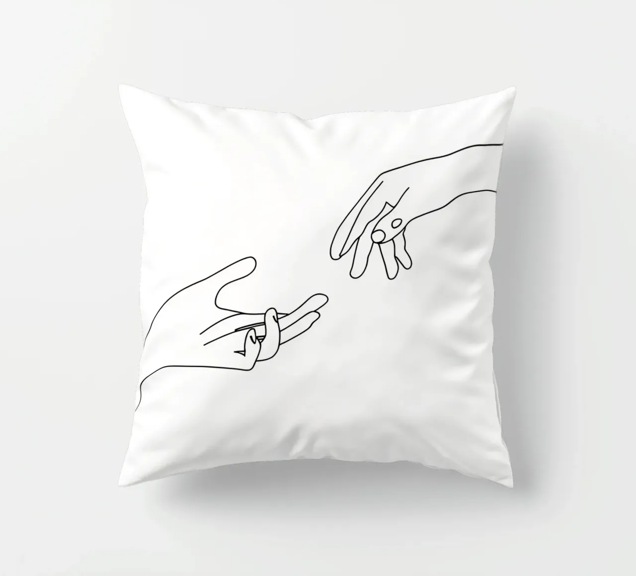 Eenheid - Minimalistische lijntekening kussen van Viv Line Art