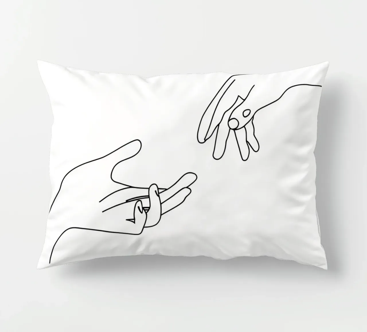 Eenheid - Minimalistische lijntekening kussen van Viv Line Art