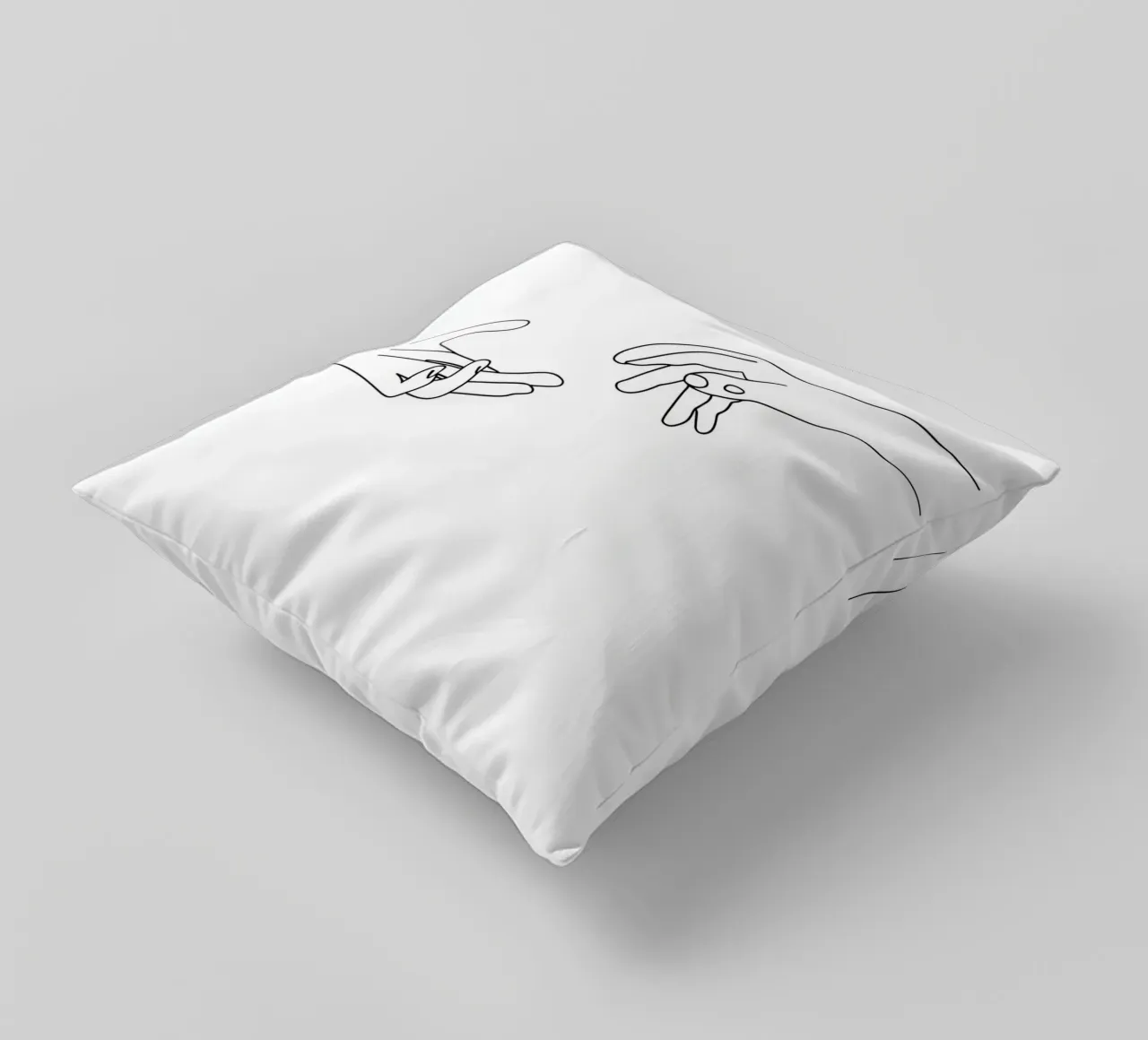 Eenheid - Minimalistische lijntekening kussen van Viv Line Art