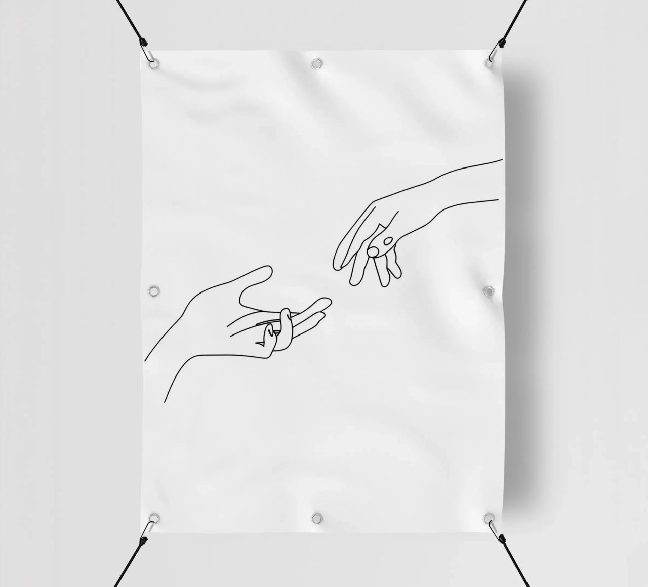 Unity - Line art minimalista telo in pvc da Viv Line Art