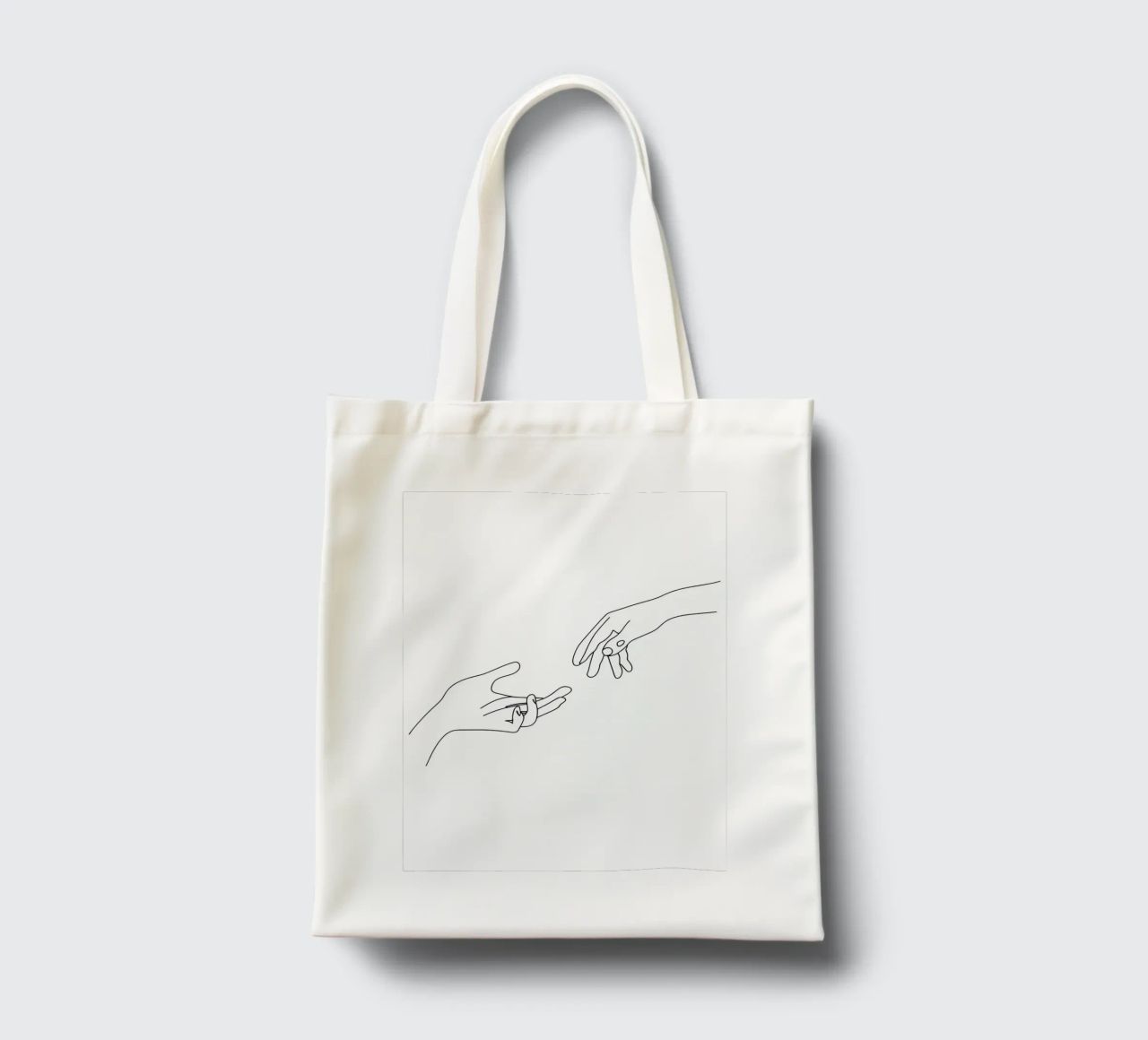 Unity - Line art minimalista borsa in juta da Viv Line Art