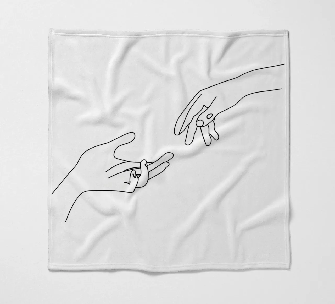 Unity - Minimalist Line Art fleece blanket by Viv Line Art