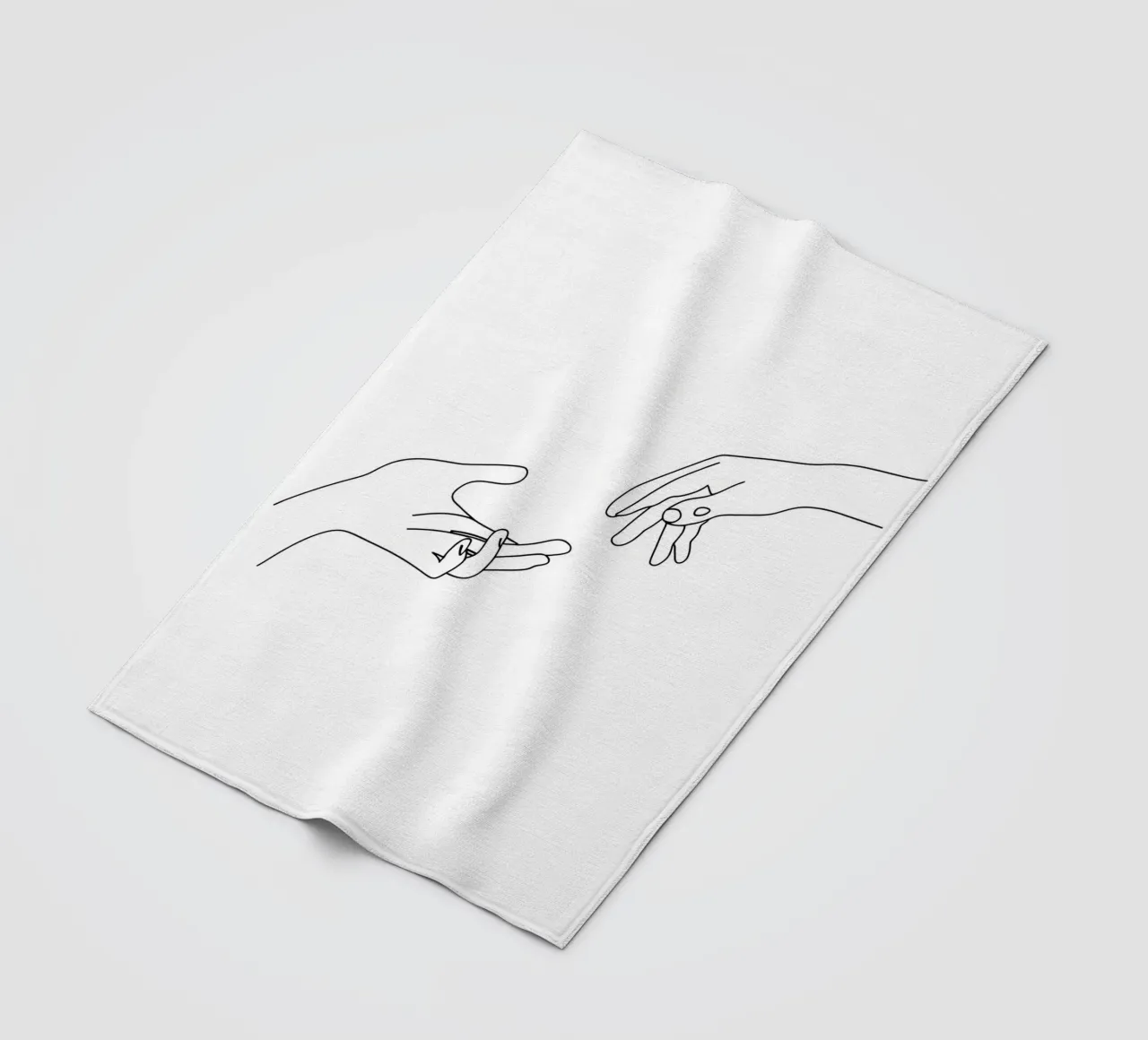 Unity - Minimalist Line Art fleece blanket by Viv Line Art