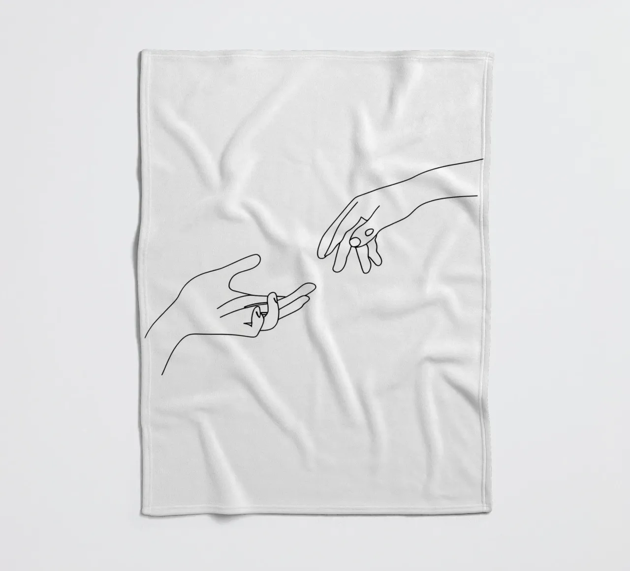 Unity - Minimalist Line Art fleece blanket by Viv Line Art