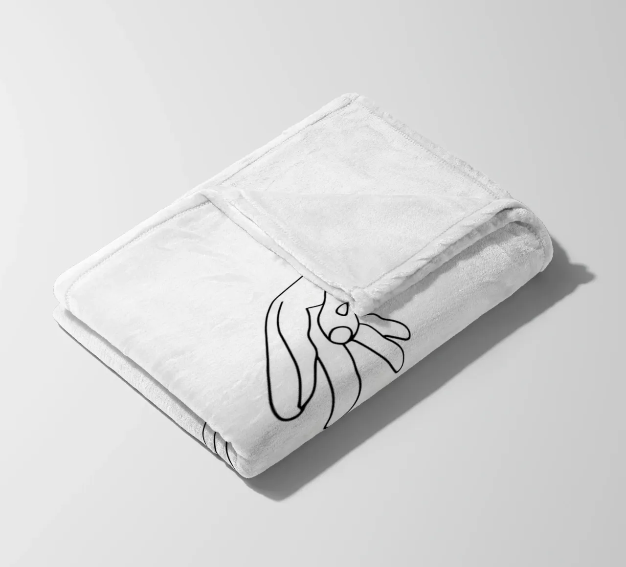 Unity - Minimalist Line Art fleece blanket by Viv Line Art