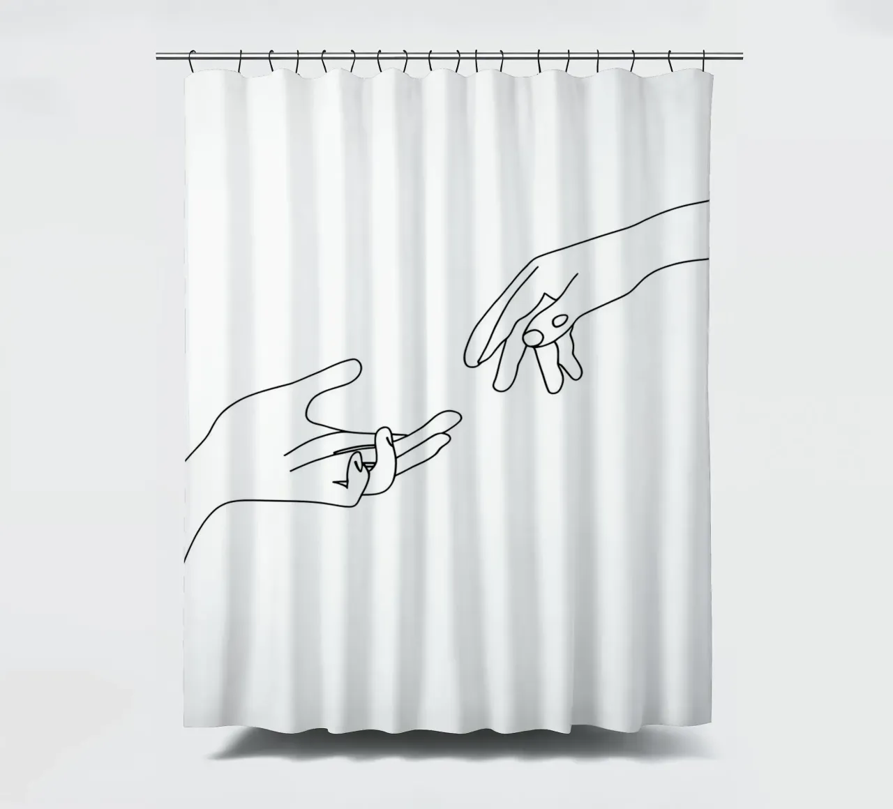 Unity - Minimalist Line Art shower curtain by Viv Line Art