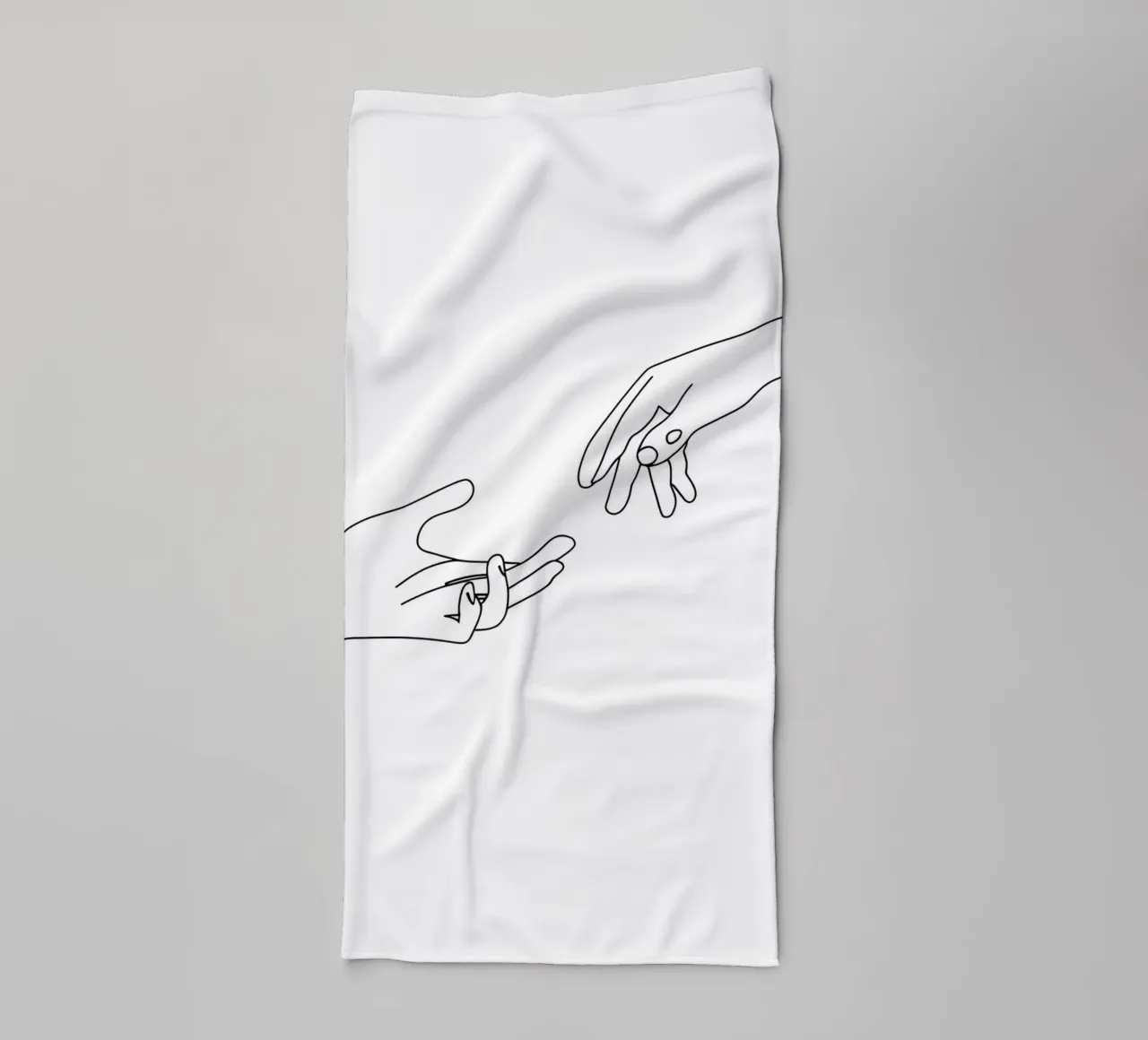 Unity - Dessin au trait minimaliste serviette de bain de Viv Line Art