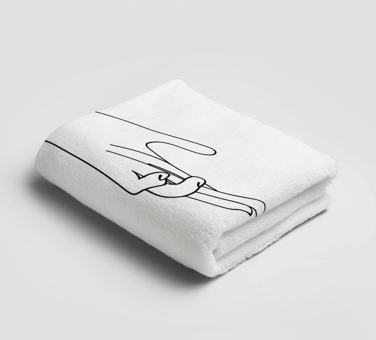 Unity - Line art minimalista asciugamano da bagno da Viv Line Art