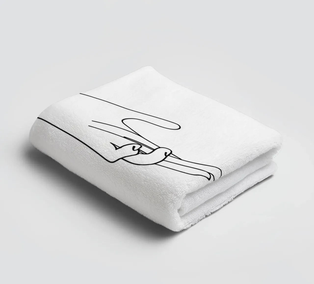 Unity - Minimalistische Linienkunst Handtuch von Viv Line Art