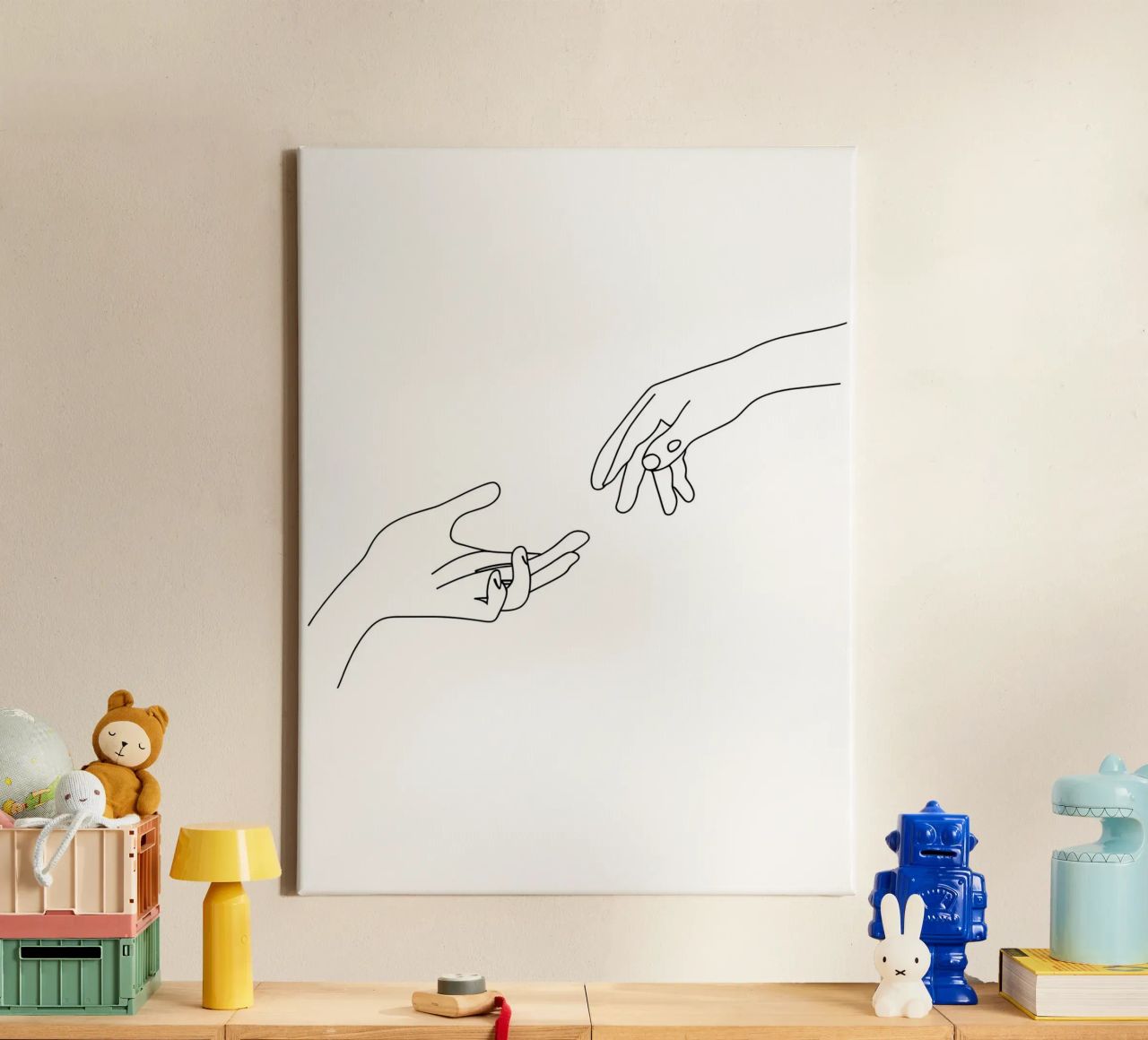 Unity - Line art minimalista tela da Viv Line Art