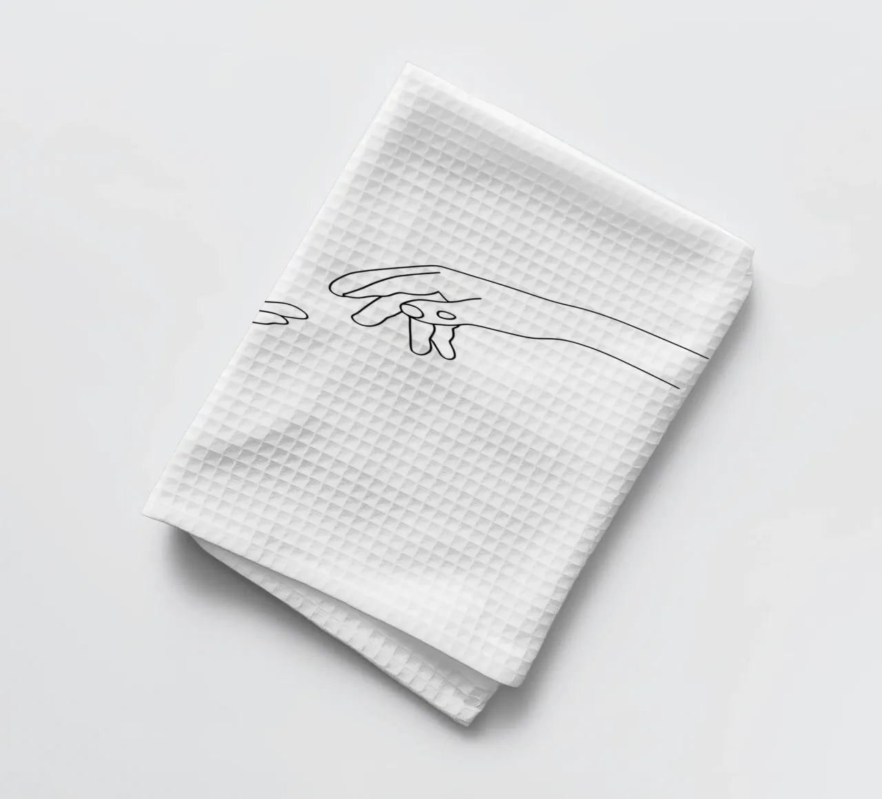 Unity - Minimalistische Linienkunst Geschirrtuch von Viv Line Art