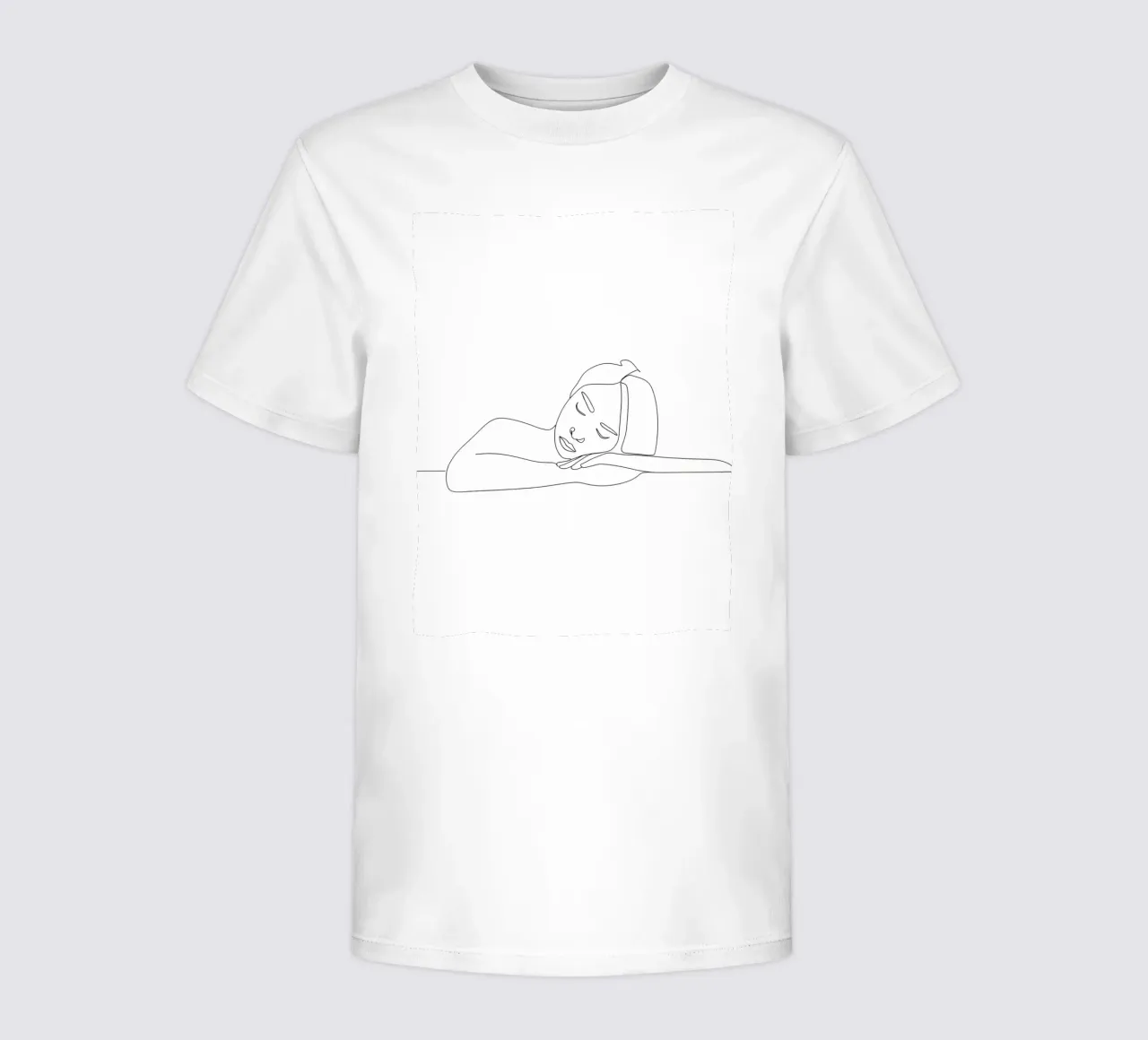 Sleeping - Minimalist Line Art kids t-shirt by Viv Line Art