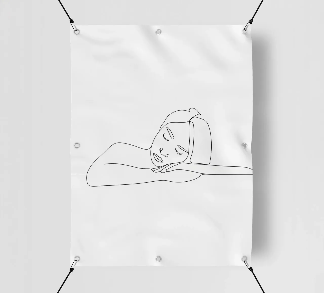 Dormire - Line art minimalista telo in pvc da Viv Line Art