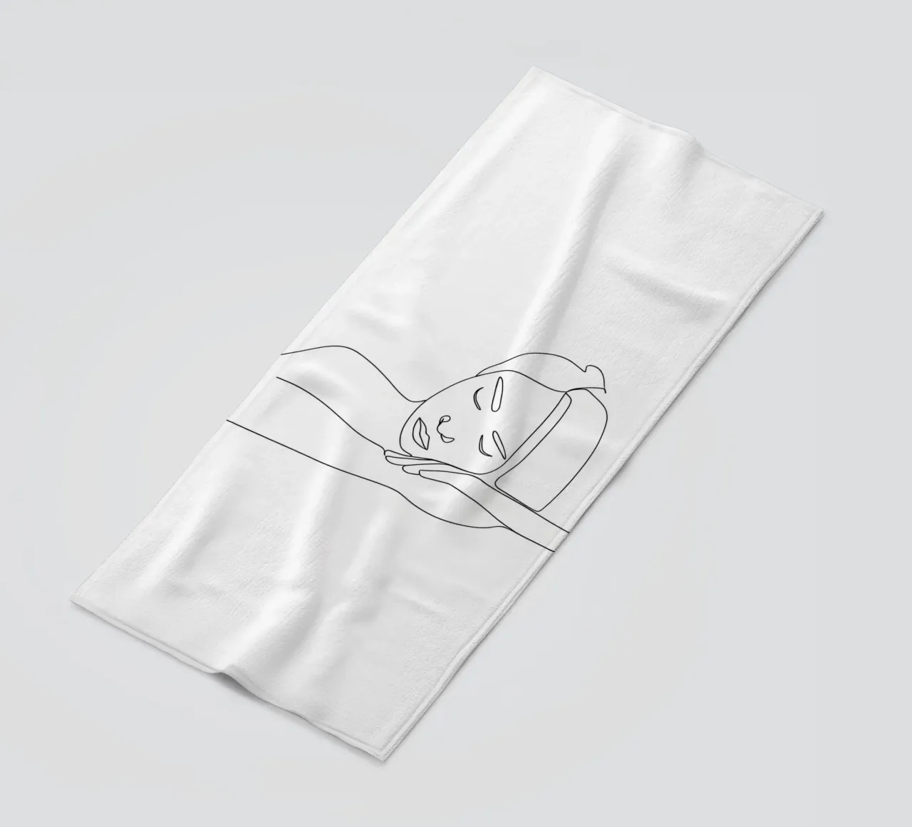 Dormire - Line art minimalista telo mare da Viv Line Art