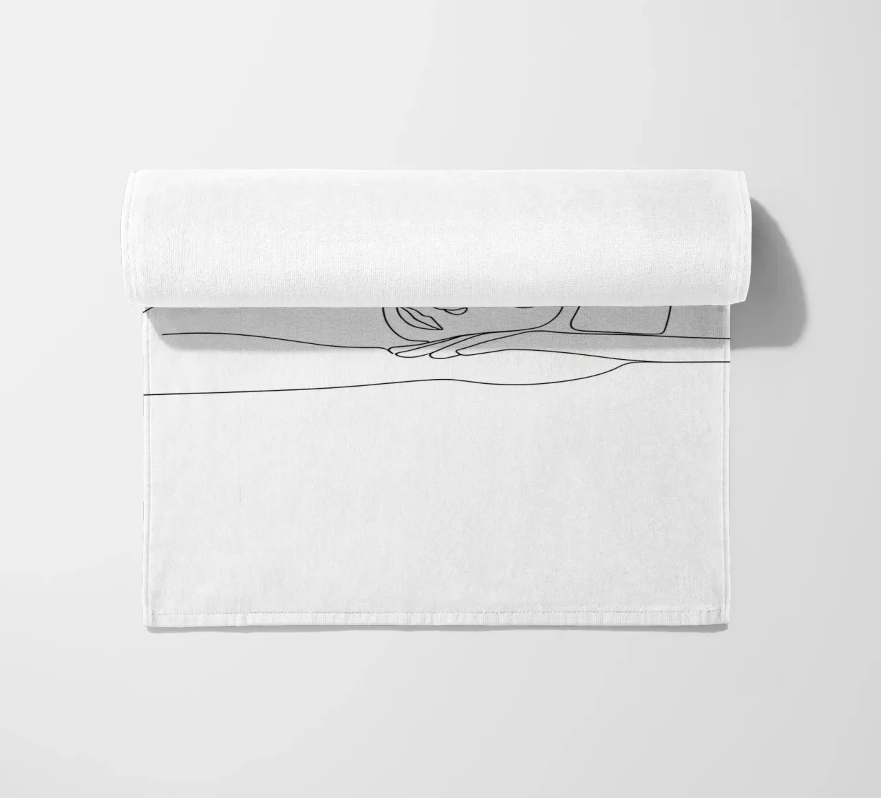 Dormire - Line art minimalista telo mare da Viv Line Art