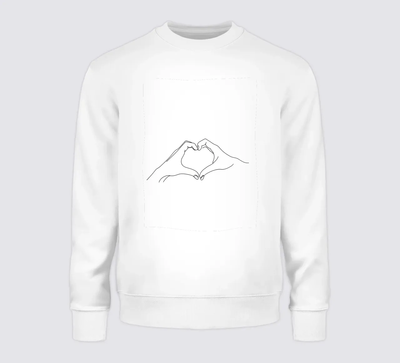 Hand Heart - Minimalist Line Art sweatshirt by Viv Line Art