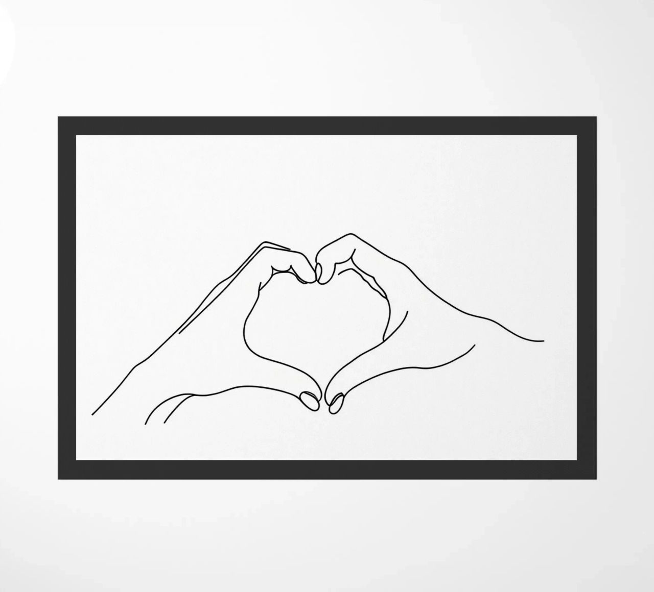 Cuore a mano - Line art minimalista zerbino da Viv Line Art