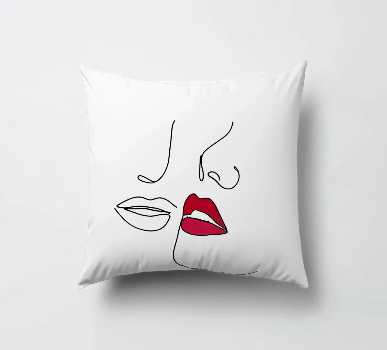 Bacio - Line art minimalista cuscino da Viv Line Art