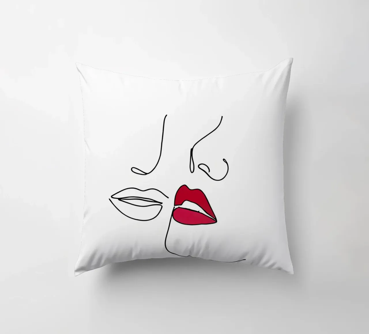 Bacio - Line art minimalista cuscino da Viv Line Art