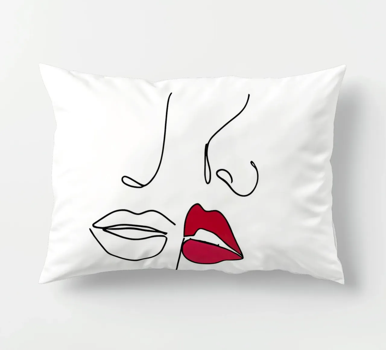 Bacio - Line art minimalista cuscino da Viv Line Art