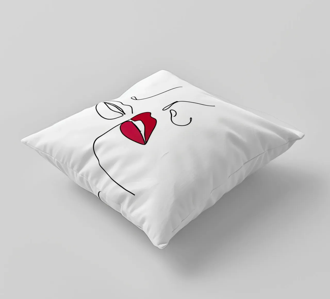 Bacio - Line art minimalista cuscino da Viv Line Art