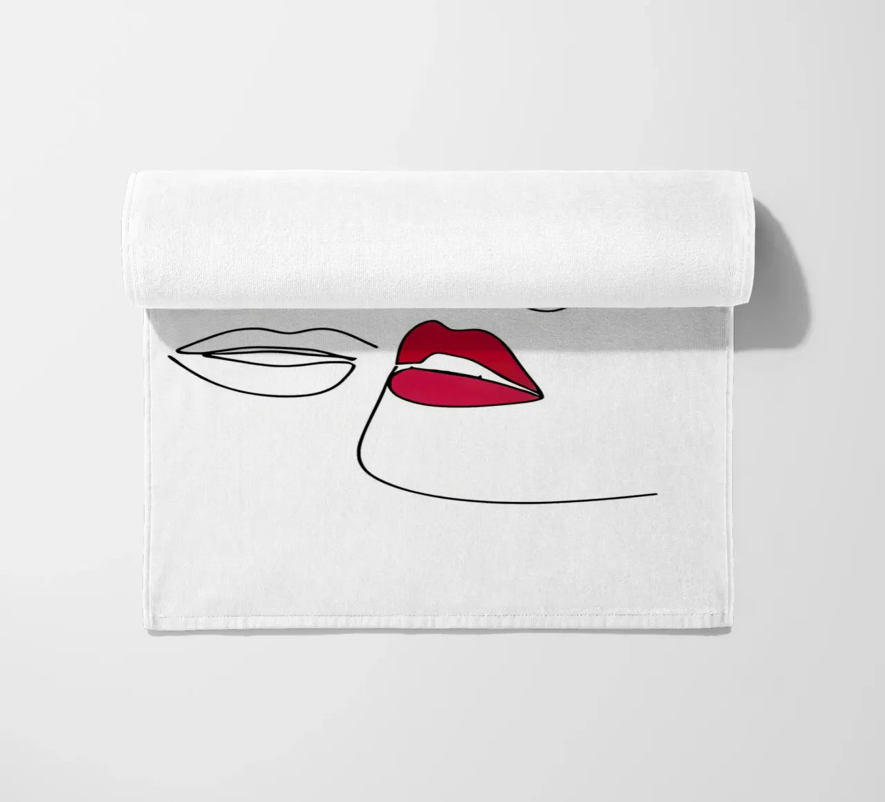 Bacio - Line art minimalista telo mare da Viv Line Art