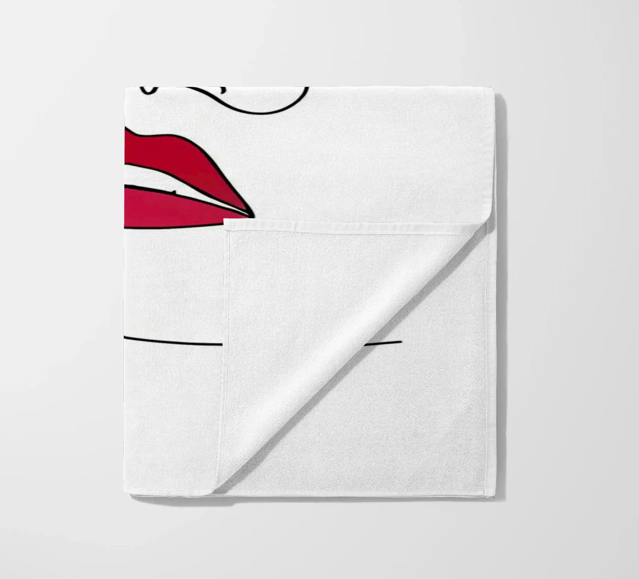 Bacio - Line art minimalista telo mare da Viv Line Art