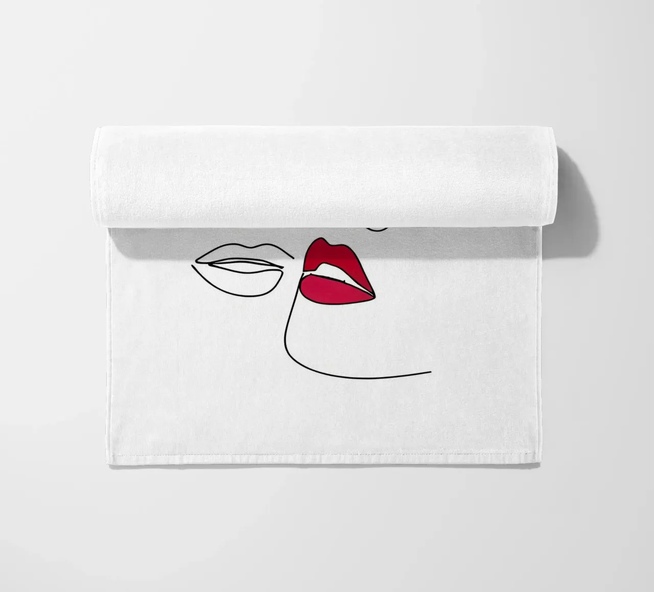 Bacio - Line art minimalista telo mare da Viv Line Art