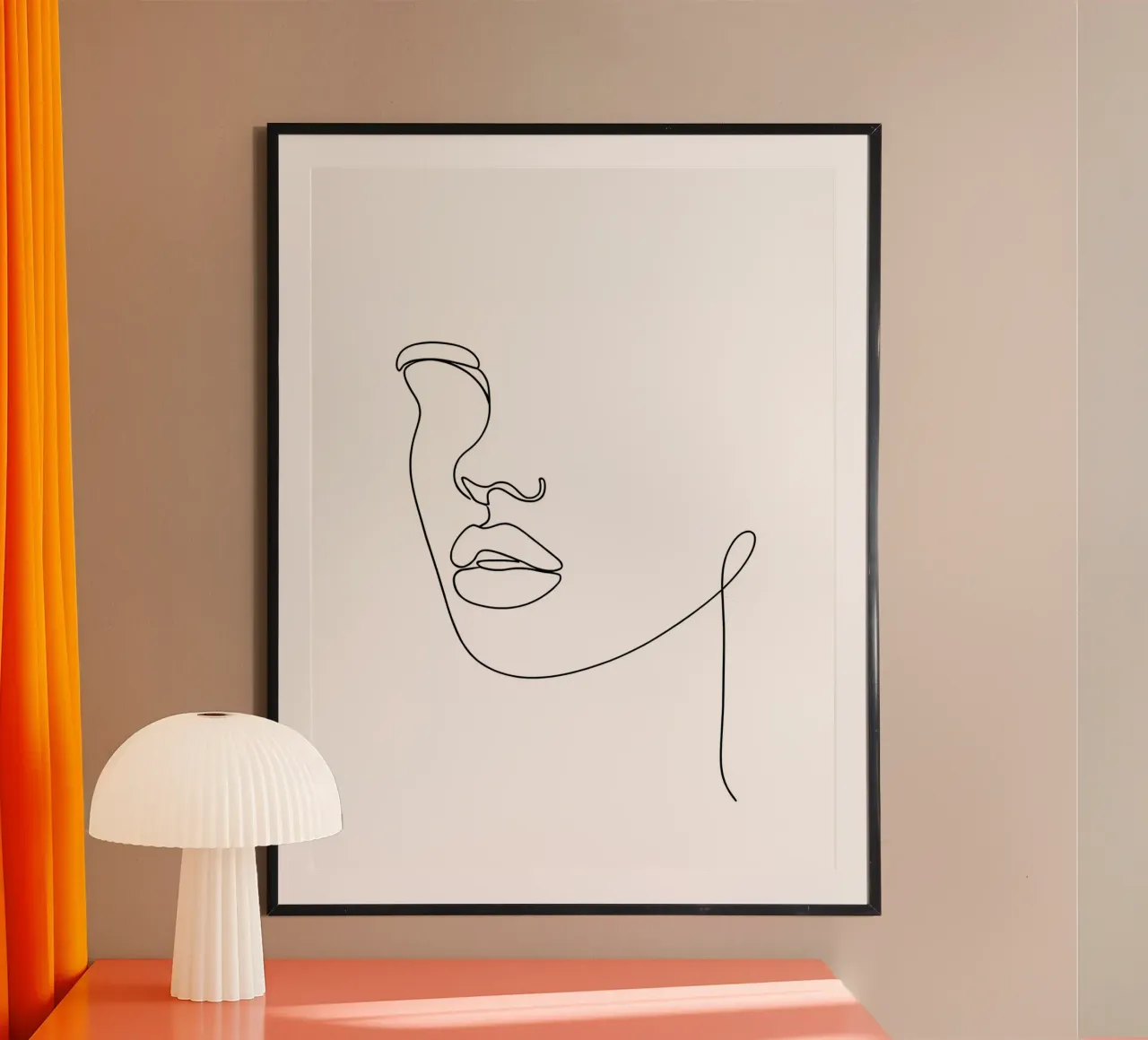 WOman Face - Minimalistische Linienkunst Hahnemühle von Viv Line Art
